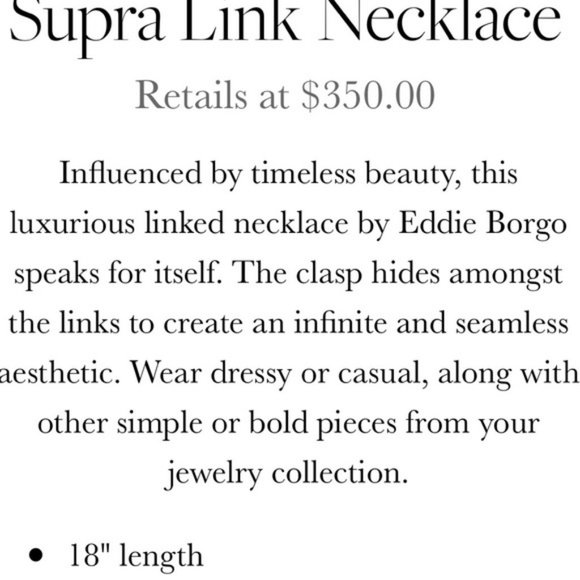 Eddie Borgo Supra Link 18” Collar Necklace Gold NEW Classic Heritage Link NWT - Picture 6 of 8